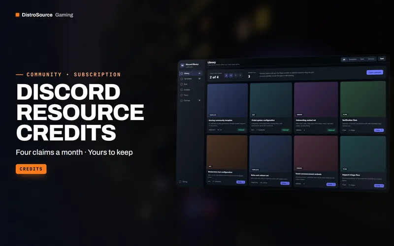 Discord Resource Credits — credits and claims preview