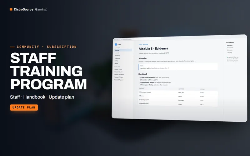 Staff Training Program — Escalation module preview