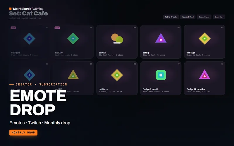 Emote Drop — Emote sheet preview