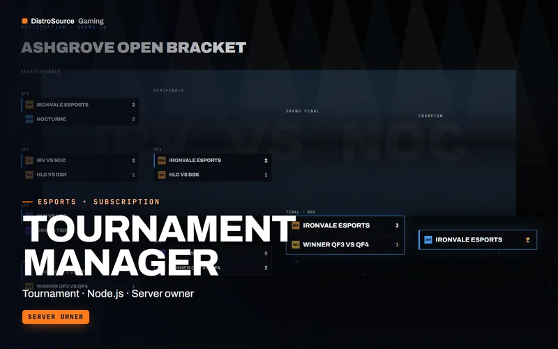 Tournament Manager — Bracket view preview