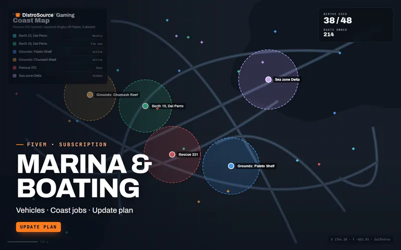 Marina & Boating — Coast map preview