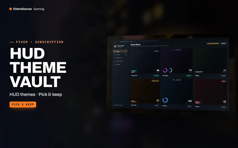 HUD Theme Vault — theme gallery preview