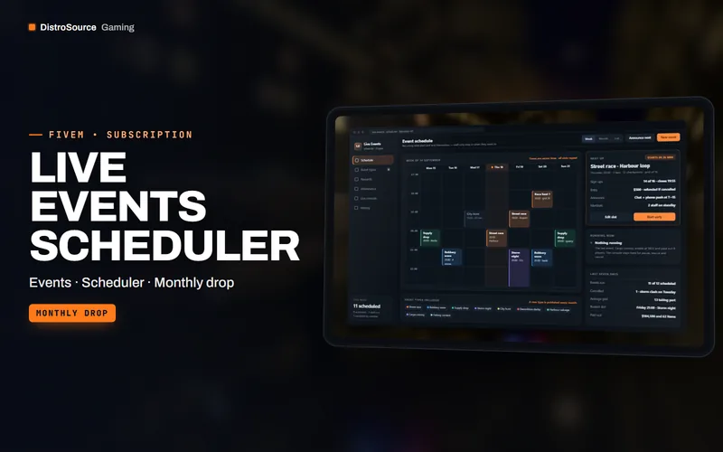 Live Events Scheduler — event scheduler preview
