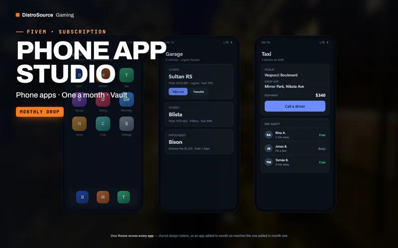 Phone App Studio — app library preview