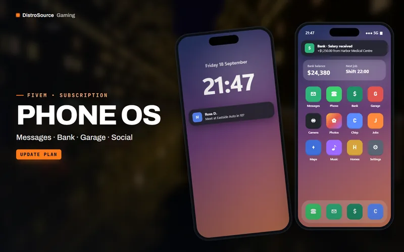 Phone OS — home screen preview