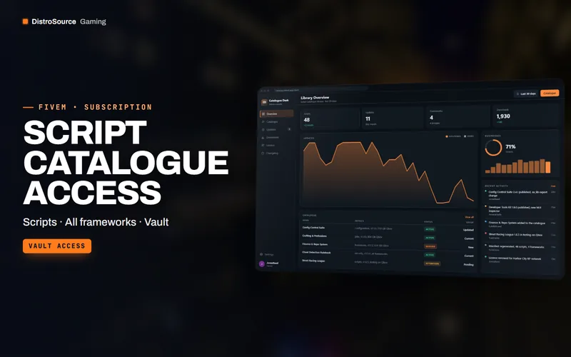 Script Catalogue Access — Library dashboard preview