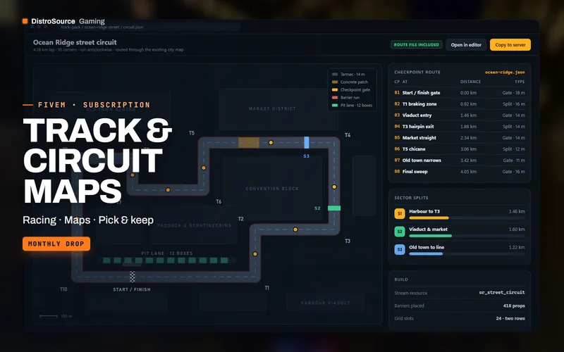 Track & Circuit Maps — circuit layout preview