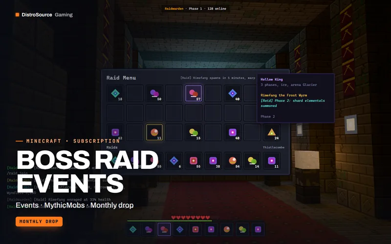 Boss Raid Events — Raid menu preview