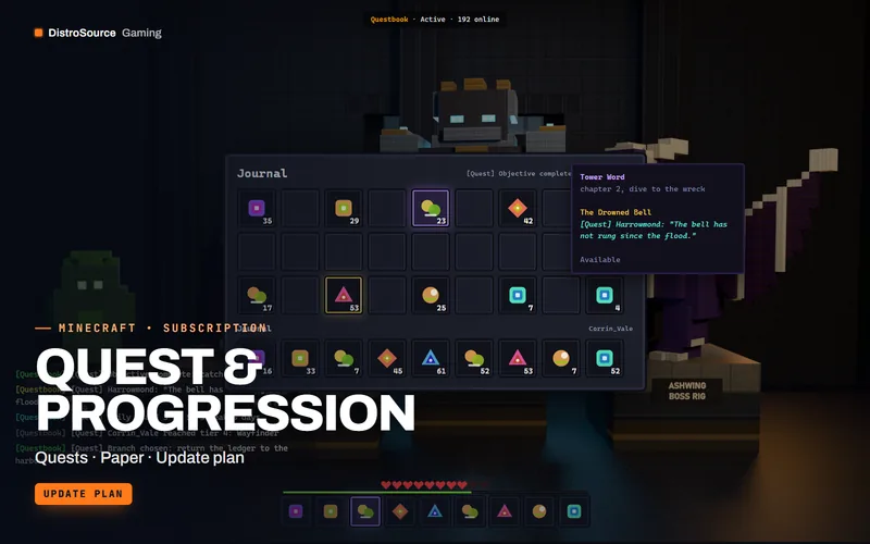 Quest & Progression — Quest journal preview