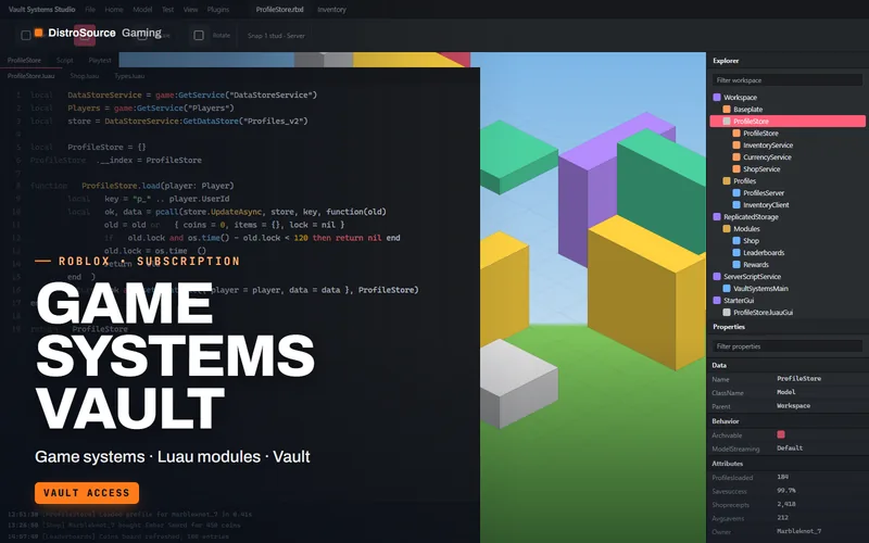 Game Systems Vault — ProfileStore module preview