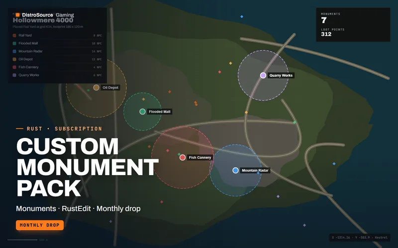 Custom Monument Pack — Monument map preview